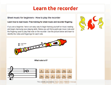 Tablet Screenshot of learn-the-flute.com